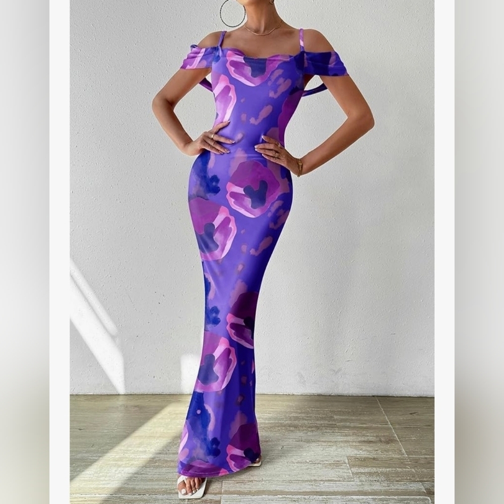 MASCOMODA Spaghetti Strap Long Maxi Dress #734 - Picture 5 of 10